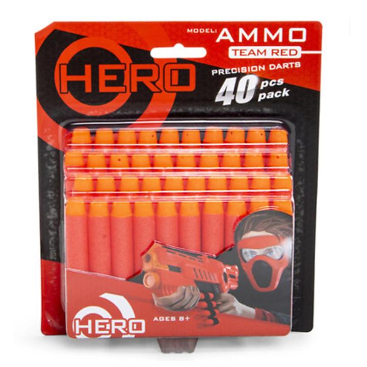 40Pcs Nerf Soft Blaster Darts Refills - Red