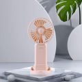 L8 Mini Fan Three-Speeds Strong Wind with Base Electric Portable Handheld Fan for Office Handheld Fan. 