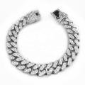 2023 New 18k Gold Plated Thick Cuban Chain Necklace Sparkling Diamond Miami Chain Link Necklace Men. 