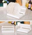 Foldable Dish Drying Rack Holder, Reach Top Multipurpose Dish Drainer Plastic Sink Dish Rack For Home Kitchen, Hold up to 12 Plates. 