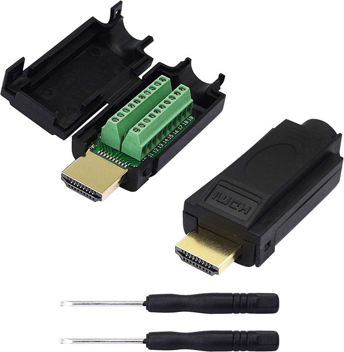 2%20Pack%20HDMI%20Solderless%20Adapter%20Gold%20Plated%20HDMI%20Extension%20Cable%20Connector%20Signals%20Terminal%20Breakout%20Bard%20Free%20Welding%20Connector%20with%20Plastic%20Cover%20Screwdriver%20-%20Image%209