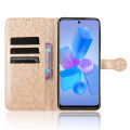 Vantime for Infinix Hot 40 / Hot 40 Pro PU Leather Wallet Case Card Holder Wave Point Pattern Flip Cover with Lanyard. 