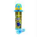 Minions Kids Stainless Steel Water Bottle Hot and Cold Resistant Vacuum Hydro Flask with Straw Lid Water Bottle for School Kids 500ml. 