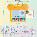 Magnetic Drawing Board for Kids 4-8 Toddlers 1-3 Magnetic Dots Board Dot Art Board Montessori Educational Preschool Toy Travel Essentials Magnets Doodle Board 9x8" with Magnetic Beads. 