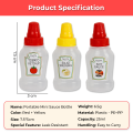 Mini Tomato Ketchup Squeeze Bottle 25ml - Portable Small Sauce Container Salad Dressing Pantry For Lunch and Bento Box Dressing & Oil Bottle Accessories. 