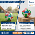 Soccer Ball official Size and Weight full size | Sialkot Export Quality Size 5 Football – PU Leather Thermo Hybrid Soccer Ball | Official Match & Training Ball, Waterproof & Durable. 