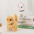 New Electric Pluh Cat Cognitive Ability Interactive Ability Fine Workmanhip Barking Walking Electric Cat Pluh Toy for Kid. 