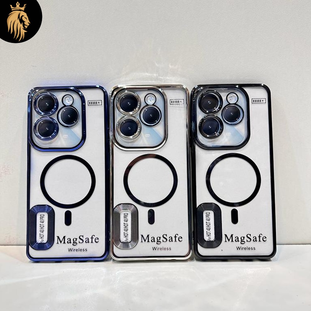 Lahore Mobile Case for Tecno Spark 20 Pro Back Cover Luxury Soft Case Camera Lens Protection - Crome Case - MAG SAFE Case - Tecno Spark 20 Pro Back Cover