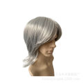 [ New ] Wolf Tail Anchovy Head Unisex Wig Same Style Warrior Head Long Straight Hair Handsome Younger Wig Sheath. 