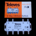 8 in 1 Satellite Signal DiSEqC Switch LNB Receiver 8 Way Multi Switch High Quality With 9Pcs RG6 & 9Pcs RG7 Connectors. 