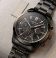 Black Casual Watches + Bracelet + Cuban Chain Bracelet +3D Bar Locket With Chain+Ring -High Quality In Random Dial Design With Stainless Steel Strap + Bracelet Chain + Necklace + Ring. 