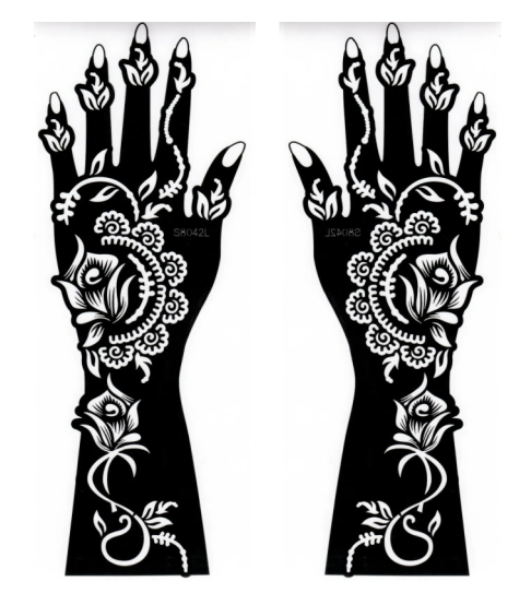 Mehendi Stickers for Girls,Women and Kids, Indian designs, Arabic designs ( NW 0020 )