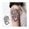【The road to happiness Store】Temporary Tattoo Forest Dragon Tattoos Sticker for Makeup Art Tattoo Black y Big Skull Tatto Men Women. 