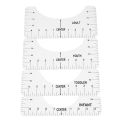 Tshirt Ruler Placement Ruler Guide Vinyl T-Shirt Alignment DIY Tool. 