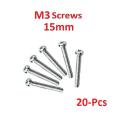 20 Pcs M3 Screw 3mm 15mm Machine Screws Nema 17 Stainless Steel Fastener. 