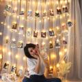 Photo Peg Star Clips String Lights 20 LED Fairy Lights for Bridal Shower Party, Wedding, Birthday Party, Anniversary Decorations Warm White. 