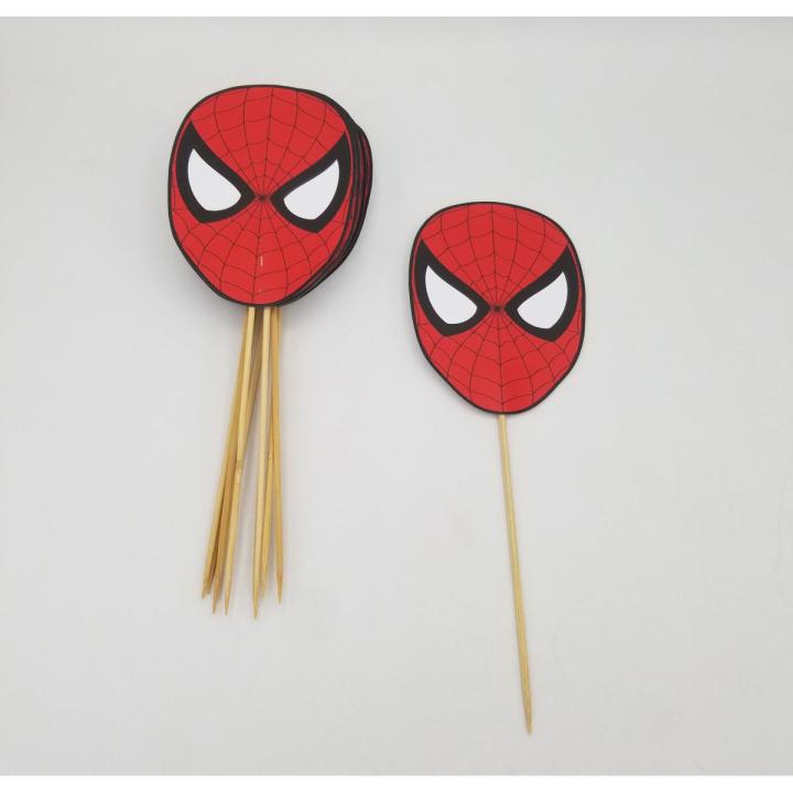 SPIDERMAN THEME CAKE TOPPERS PACK OF 10 CAKE TOPPERS