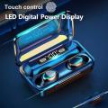 F9 Tws Wireless Earbuds f9 earbuds Bluetooth 5.0 With Active Noise Cancellation In-Ear Headphones Fingerprint Touch Sensor With Mic 2000mah Led Display With Charging Case Better Than M10 M28 M19 Mini Earbuds Air F9 Pro+ M90 Pro Sports Best Waterproof Ai. 