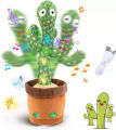 Rechargeable Dancing and Singing Cactus Toy with Recording Lighting Repeats What You Say Fun Toy Gifts for Boys and Girls. 