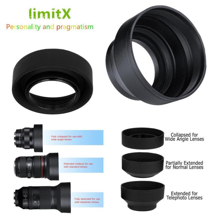 【3C VictoryEagle Store】3 Stage Collapsible Lens Hood for Sony DSC HX400V HX350 HX300 H400 Digital Camera