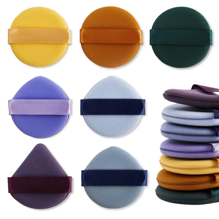 FANTZEI%206%20Pieces%20Mini%20Powder%20Puff%20Face%20Soft%20Makeup%20Puff%20Velour%20Cosmetic%20Foundation%20Blender%20Sponge%20In%20Different%206%20Colors%20Beauty%20Makeup%20Tools%20-%20Image%202