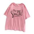 Women's Round Neck Cotton T-Shirt – Comfortable Summer Wear, Sizes S-XL. 