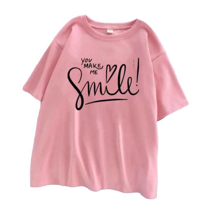 Women's Round Neck Cotton T-Shirt – Comfortable Summer Wear, Sizes S-XL