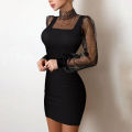 Sheath Dress Elastic Women Soft Mini Dress. 