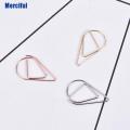 50 Pieces Metal Drop Shape Paper Clips Kawaii Cute Bookmark Clip Stationery. 