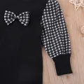 Humor Bear Autumn Children's Dresses Baby Girl Kid Clothes Plaid ing Dress for 2-6 Years. 