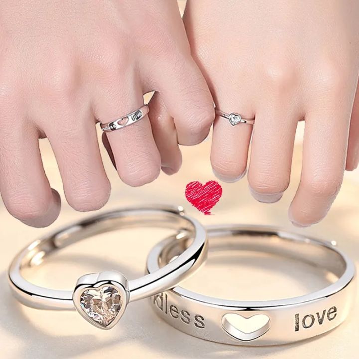 Couple%20Ring%20Stainless%20steel%20Zircon%20Adjustable%20Lovers%20Finger%20Rings%20Party%20wedding%20jewelry%20-%20Image%202