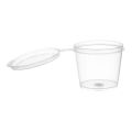 Quick.4U Slime Disposable Small Plastic Sauce Cups, mini sauce box ,Food Storage Containers Clear Boxes + Lids (Available in Pack of 12, 25, 50, 100 and 30ML[1oz] to 60ML[2oz]). 