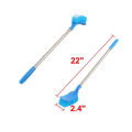 Toilet Brush Bathroom Cleaner and Great Grip Strong Bristles - Plastic Non-Slip Household Toilet Brush - Perfect for a Completely Clean Bathroom. 