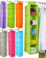 Closet Organizer Hanging Storage Bag Wardrobe Cloth Organizer 5/6 Layers Shelf Foldable Rack Shelves. 