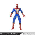 Action Figures Spiderman Toys Movable With Led Light - Size 16cm / 6 inch. 