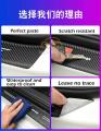 【shenggangshangmao001】Carbon Fiber leather Threshold Protection Sticker Car Door Threshold Sticker Threshold Strip Trunk Anti-Stepping Sticker Pe-ugeot 206 207 4008 Rcz 5008. 