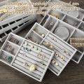 Acrylic Jewelry Box 3 Drawers Organizer Velvet Storage Box Case Earrings Rings Necklaces Bracelets Display Stand Case Gift for Women. 
