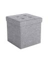 Techmanistan Foldable Storage Ottoman Cube Pouffe Seat Stool Box, Foldable Storage Box Seater. 
