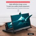 3D Phone Screen Magnifier Amplifier Folding Design HD Video Magnifying Glass Watch 3d Movies Smart Phone Bracket Holder 08 inch. 