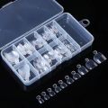 BeliefMelief  Profesional  100PCS/Box Acrylic Pointed False Toe Nails Manicure Kits Nail Art Decoration Box Transparent Tips Feet Full Nail Manicure Kits. 