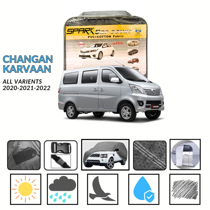 CHANGAN KARVAAN Car Top Cover| High Quality Water Proof Top Cover for CHANGAN KARVAAN  | PVC Cotton Fabric CHANGAN KARVAAN Cover | Genuine Luxury Car Top Cover