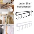 Under Cabinet Storage Rack Organizer 6 Hooks Kitchen Cupboard Shelf Coffee Cup Mug Holder Multifunction Hanging Racks Hanger. 