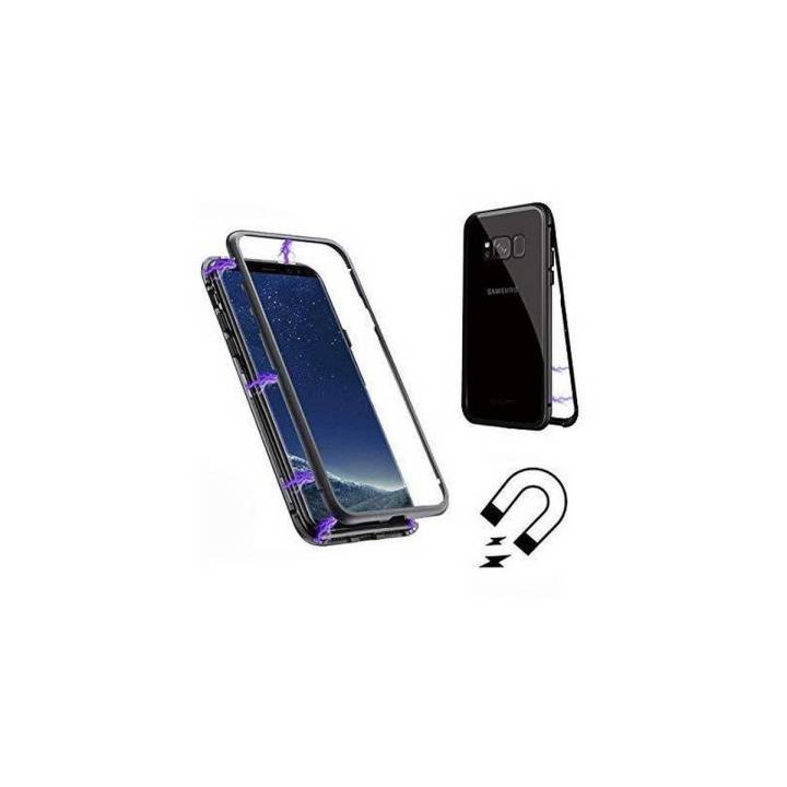 Samsung Galaxy S7 Edge Case Slim Fit Ultra-Thin [Magnetic Adsorption] [Aviation Aluminum Alloy Metal Bumper Frame] - Black