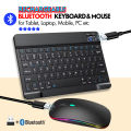 【Ultra Slim】 Rechargeable Bluetooth Keyboard and Bluetooth Mouse Combo Ultra Slim Size Keyboard and Ergonomic Mouse for iPad, MacBook, Tablet, Mobile Phone, & Laptop by Al-Buraq Tech Zone. 
