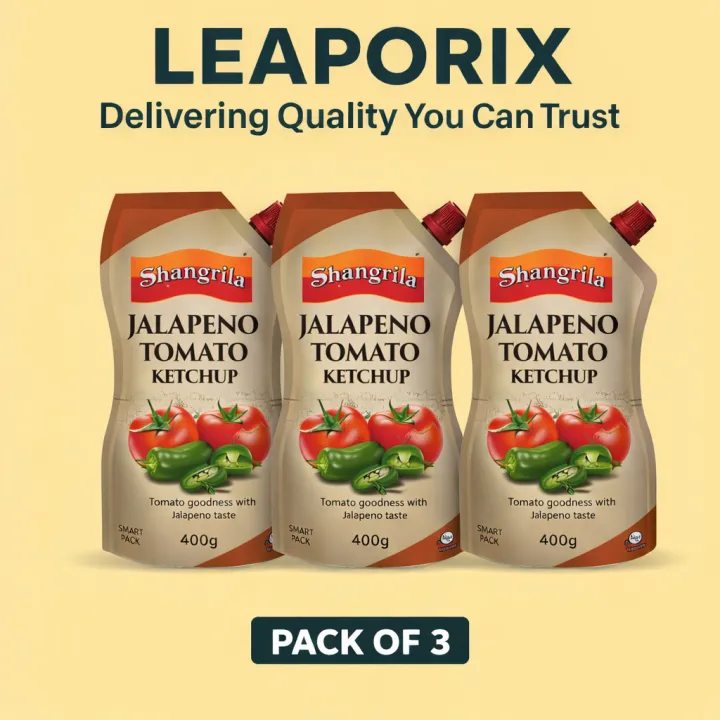 LEAPORIX MALL Spicy Jalapeno Ketchup 400gm Smart Pack – Pack of 3 🔥🌶️ ...
