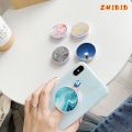 Glossy Popular Marble Expanding Phone Stand Grip Finger Rring Support Anti-Fall Round Foldable Mobile Phone Holder for Xiaomi. 