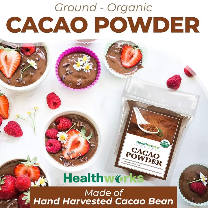 Healthworks%20Cacao%20Powder%20(16%20Ounces%20/%201%20Pound%20454g)%20%7C%20Cocoa%20Chocolate%20Substitute%20%7C%20Certified%20Organic%20%7C%20Sugar-Free,%20Keto,%20Vegan%20&%20Non-GMO%20%7C%20Peruvian%20Bean/Nut...%20-%20Image%203