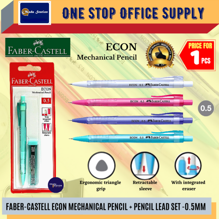 FABER-CASTELL ECON MECHANICAL PENCIL SET -0.5MM 0.7MM / ECON / 1342 / 1343 / MECHANICAL PENCIL SET