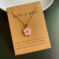 Enacolor Gold Daisy Sunflower Pendant Necklace for Girls – Korean Style Floral Jewelry – Summer Collection – Alloy. 