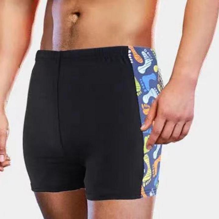 Men Swimwear Inside Drawstring Mid Waist Tight Swim Trunks Plus Size Quick Dry Swimming Shorts Mens Swimsuit Boys Beach Shorts